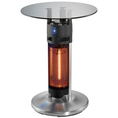 UNOLD Heiztisch Bistro, 1.200 W, Wetterfester Heizstrahler, Glasplatte, Karbon-Infrarot-Heizelement, LED-Beleuchtung, Kippschutz, IP24, 86745 - 3