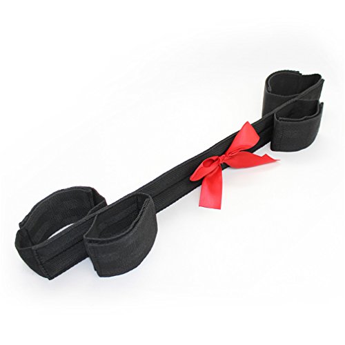 Wiftly Damen und Herren Bondage-Set Handschellen + Fußfesseln Mit roten Schleife Für Bondage SM Nylon Adult Sex-Spielzeug Fesseln Erwachsene-Bandage - 6