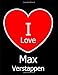 Produktbild I Love Max Verstappen: Large Black Notebook/Journal for Writing 100 Pages, Max Verstappen Gift for Men, Women, Girls and Boys