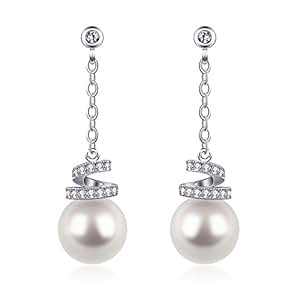 Argento Sterling Zirconi Asimmetrico Stella Luna Nappa Cascade