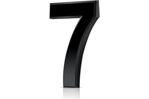 Vicloon Numer skrzynki pocztowej Naklejka, 3-calowy numer skrzynki pocztowej 3D wodoodporny, Numer domu Numer ulicy Naklejka dla domu Apartament Hotel Courtyard Cafe Czarny(7)