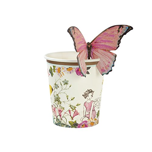Talking Tables TSFAIRY-BFLYCUP Truly Fairy Paper Cups With Butterfly Detail, Multicolor