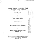  Space Station evolution study oxygen loop closure (English Edition)