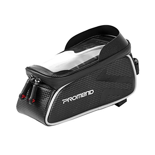 Preisvergleich Produktbild LIOOBO Radfahren Fahrrad Oberrohr Lenkertasche Handyhalterung Touchscreen Fahrrad MTB Tasche für 6 Zoll Telefon (Schwarz)