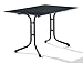 Produktbild Sieger 1160-55 Boulevard-Klapptisch mit Puroplan-Platte 120 x 80 cm, Stahlrohrgestell eisengrau, Tischplatte Schieferdekor anthrazit