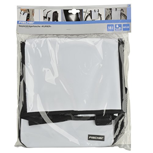 Fischer Gepäckträger Tasche, Weiß, 4 x 32 x 41 cm, 18 Liter - 3