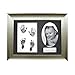 Produktbild BabyRice 11,5 x 21,6 cm Baby Hand/Fußabdruck Set liefert Detaillierte Abdrücke mit Antik Silber Display Rahmen (schwarz Halterung)
