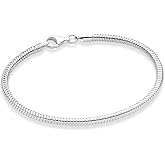 AEE&reg; Unisex &Ccedil;elik Bileklik İtalyan Halat Yılan Charm Takılabilir Erkek ve Kadın Bileklik