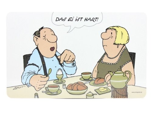 Brettchen Loriot Das Ei ist hart