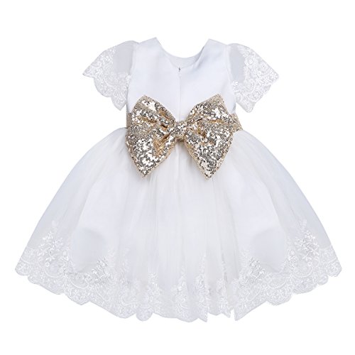 TiaoBug Prinzessin Kleid Für Baby Mädchen - Tütü Festkleid Größe 68-104