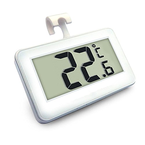 Preisvergleich Produktbild Expower Digital Kühlschrank Thermometer Wasserdicht Gefrierschrank Thermometer mit Haken LCD Anzeige Lesen Perfekt für Gefrierschrank Kühlschrank Tiefkühltruhe Weinkühlschrank Restaurants Bars Wohnhaus