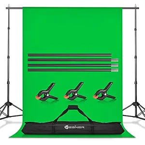 Yesker Photo Video Studio 8.5 x 10ft Green Screen Backdrop Stand Kit, Photography Background Support System with 6 x9ft Muslin Chromakey Backdrop for Portrait,Product Photography and Video Shooting