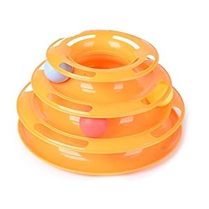 NaiCasy Chic Tres Capas Juguetes para Mascotas Inteligencia Creativa Loco Juego Bandeja de Gato Juego del Gatito, Fuentes del Gato