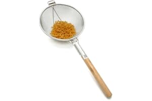 GRÄWE Großküchensieb, Passiersieb Ø 30 cm, Edelstahl, sehr Feinmaschig, mit doppeltem Netz, starker Holzgriff