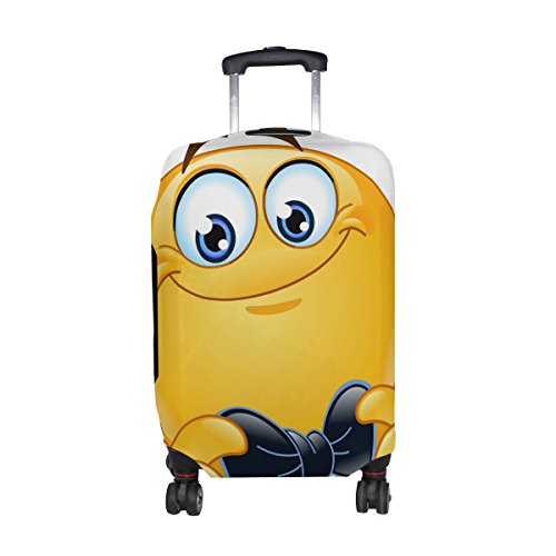 Preisvergleich Produktbild COOSUN Emoji SmileyEmoticon mit Fliege Print-Reise-Gepäck Schutzabdeckungen Waschbar Spandex Gepäck Koffer Cover - Passend für 18-32 Zoll M 23-26 in Mehrfarben