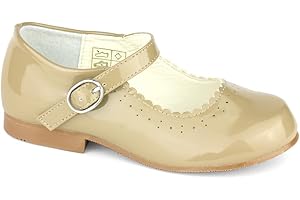 SEVVA Girls Spanish Style Mary Jane Shoes Shiny Patent