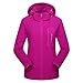 Produktbild Deloito Herbst Windbreaker Damen Winter Softshell Jacke Mit Kapuze Wasserdicht Übergangsjacke Herren Freizeit Wärmer Windjacke Im Freien Sport Regen Mantel (Pink,Large)