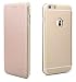 Produktbild Leder Hülle kompatibel mit iPhone 7 Plus Schutzhülle Flip Cover Case mit Aluminium Back in Rose Gold