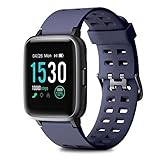 【Pantalla de color brillo ajustable rastreador de fitness】La pantalla del sensor táctil LCD de 1.3 "ofrece una excelente calidad de imagen. Este rastreador de ejercicios tiene 4 temas para elegir, está diseñado para ser usado como una extensión de su estilo personal. También puede ajustar el brillo del rastreador de ejercicios para adaptarse a diferentes ambientes