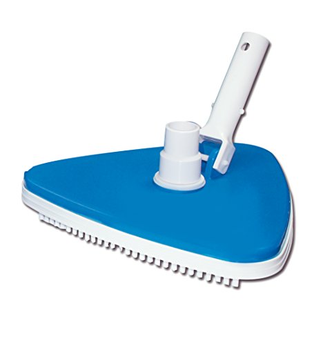 Productos QP 500335A - Spazzola Triangolare Flessibile per la Pulizia del Fondo della Piscina, Colore: Blu