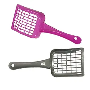 Smarty Pet 2PCS Kitten Litter Scoops Net Type Cat Poop Scoop Pet Litter Shovel for Cats(Color May Vary)