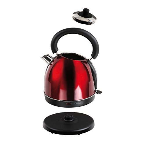 Domoclip DOD111R Retro Wasserkocher, kabellos, Rot - 3