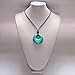 Lily Bear Silicone Baby Teething & Breastfeeding Single Pendant Necklace for Mum (Metallic Aqua)