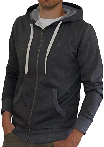 BanqertMen-s Hoodie-s Basic Principle | FAIR Wages |Active-Brushed Cotton Sweater-s Longsleeve-s | Zip up Hooded Sweatshirt-s for Guy-s Hoody-s Pullover-s | Dark Grey XL