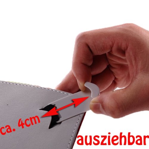 UC-Express Robuste Filz Hülle für Ihr Medion Lifetab P9702 X10302 P10400 P10506 P10505 S10366 S10365 S10352 S10351 Tablet aus hochwertigem Kunstleder mit umweltfreundlichem Filz designt praktischer Standfunktion kombiniert Schutz und Design Tasche Cover Case - 8