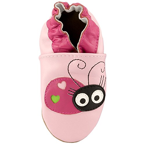 SmileBaby Premium Leder Lauflernschuhe Krabbelschuhe Babyschuhe mit verschiedenen Motiven - 3