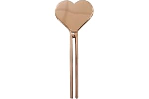 DTREEL Presse-dentifrice en métal en forme de cœur, tube presseur pour tube presseur de tube, rouleau de distributeur de clés, distributeur de dentifrice, huile cosmétique, crème, peinture