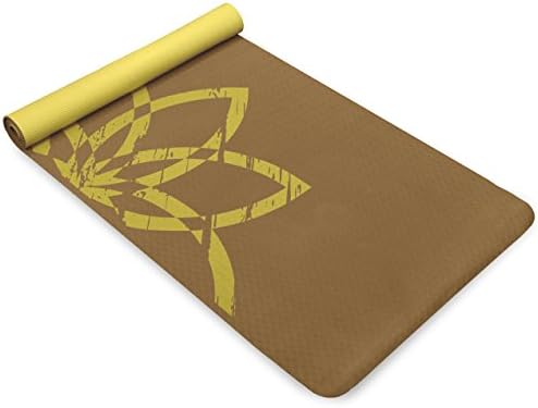 Life Energy EkoSmart Non-Slip Exercise Yoga Mat with Carrying Strap, 4 mm Thick