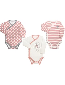 Baby Butt Wickelbody 3er-Pack mit Druckmotiv Hase Interlock-Jersey