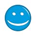 Produktbild Kiwikatze® Kleine Freunde - Smiley blau 37mm Button Ansteckbutton Geschenk Mitbringsel