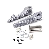 Einfach zu installieren JFGRACING Silber vorne Fußrasten liegt Pedale für Kawasaki ZX6R ZX636 ZX10R ZX9R Z1000 Z750 Z750S ER6 N ER6 F Ninja 650R 98-13