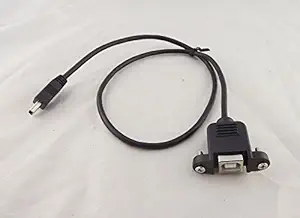 Generic 1x Mini USB 5 Pin Male to USB 2. 0 B Female Socket Printer Panel Mount Cable 50cm