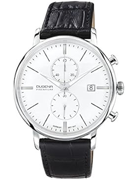Dugena Herren-Armbanduhr Festa Chronograph - Traditional Classic Analog Quarz Leder 7000168