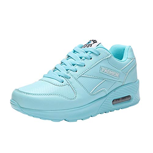 Preisvergleich Produktbild JUSTSELL_Schuhe Damen Sneaker,Frauen Einfarbig Outdoorschuhe Runder Zeh Wanderschuhe Lace-Kunstleder Sportschuhe Casual Wanderhalbschuhe Schuhe