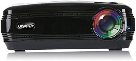 Video Projector,Greatic U58 LED 1080P Mini Projector for Home Cinema Theater and Office HD with AV/VGA/USB/ATV/HDMI Input … (black)