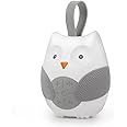 Pepisky Portable Owl White Noise Machine Baby Soother with 10 Light Music Songs 2 Natural Sounds 2 Lullabies Silicone Strap for Infants Toddlers