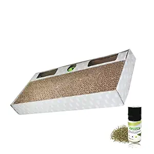 Dog Trust Scratcher Toy for Cats Meow Board with a Curved Wave Design Satisfy Your kitty's Natural Scratching Instinct (Pattern 7)