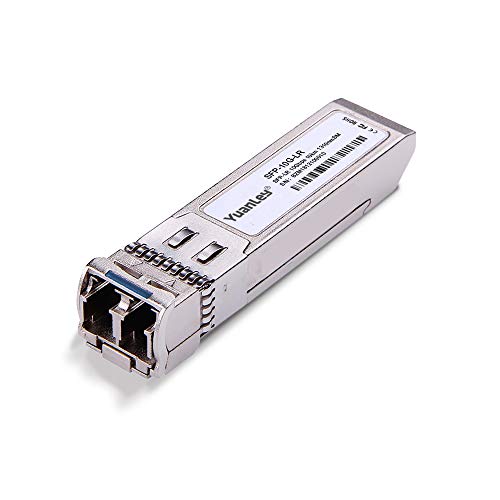 YuanLey Módulo transceptor SFP, Interfaz LC de Modo único 10G 10GBase-LR (10 km, 1310 NM), Compatible con Cisco, Netgear, Ubiquiti, TP-Link, D-Link, Linksys, Mikrotik y Otros switches Abiertos