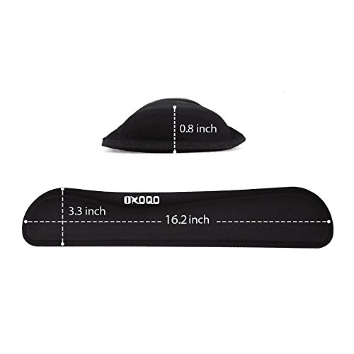 OXoqo Premium Plattform Gummi Tastatur Pad Handgelenkauflage mit Speicher Schaum für PC,Schwarz - 4