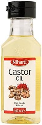 NIHARTI - Castor Oil - Suitable for problematic Skin Types - Effective against Wrinkles and Stretch Marks - Deeply penetrating care for acne - Also suitale for hair - 100 ml
