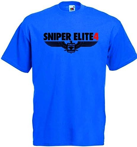 Inspired by Sniper Elite 4 T-Shirt Shooter VideoGame Xbox Ps4 Console (xLarge, Royal Blue)