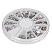 LHWY Round 3D Acrylic Nail Art Gems Crystal Rhinestones DIY Decoration Wheel