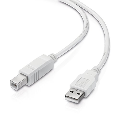 adaptare 40002 USB 2.0-Kabel mit Kupferleiter (A-Stecker auf B-Stecker), 1,8m weiß