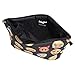 Women's Girls Make Up Bag Wash Bag Toiletry Cosmetics Wallet Pencil Pen Holder Organiser Pouch Case (L22 x H14 x W8 cm, EMOJI BLACK)