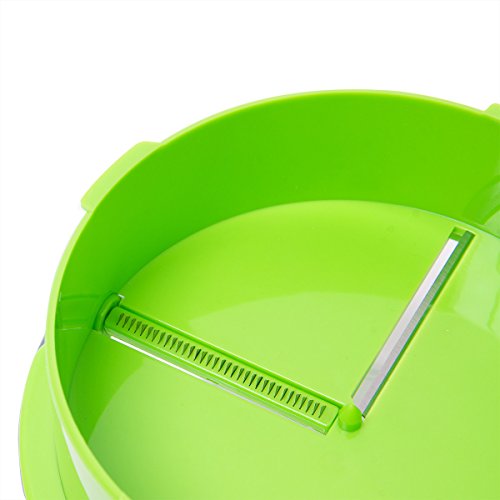 Relaxdays 10018963 Spiralschneider 2-in-1 für Gemüse- und Obstspaghetti 2 integrierte Messer, grün - 6