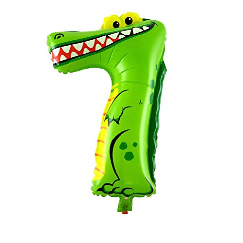 NUOLUX Helium Anzahl Cartoon Tiere Folie Ballons Positionsnummern für Party Dekoration 16 Zoll